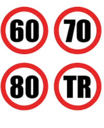 STIKER 60 70 80 90 TR REFLEKTIF YAZI 12 X 12